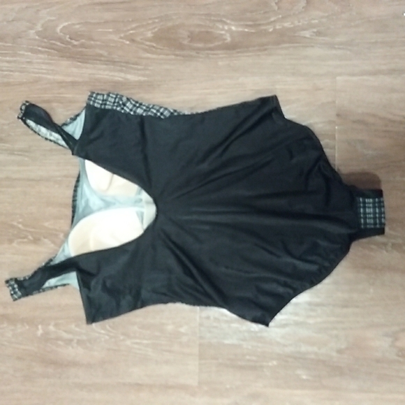 (18W) Maillot Baltex Body I.D Plaid Print One Piece Swimsuit Classic Pool Beach - Picture 9 of 10